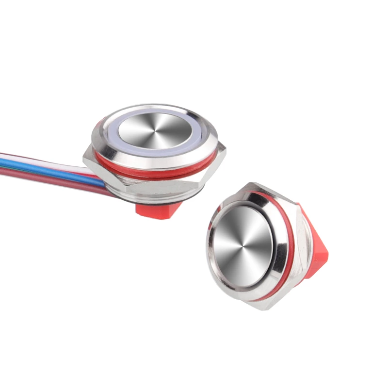 WD-C Series Light Touch Metal Pushbutton With Wire