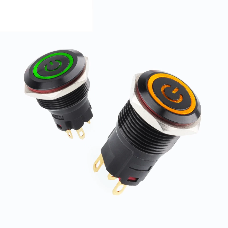WD-A Series Oxidized Black Metal Pushbutton Switches