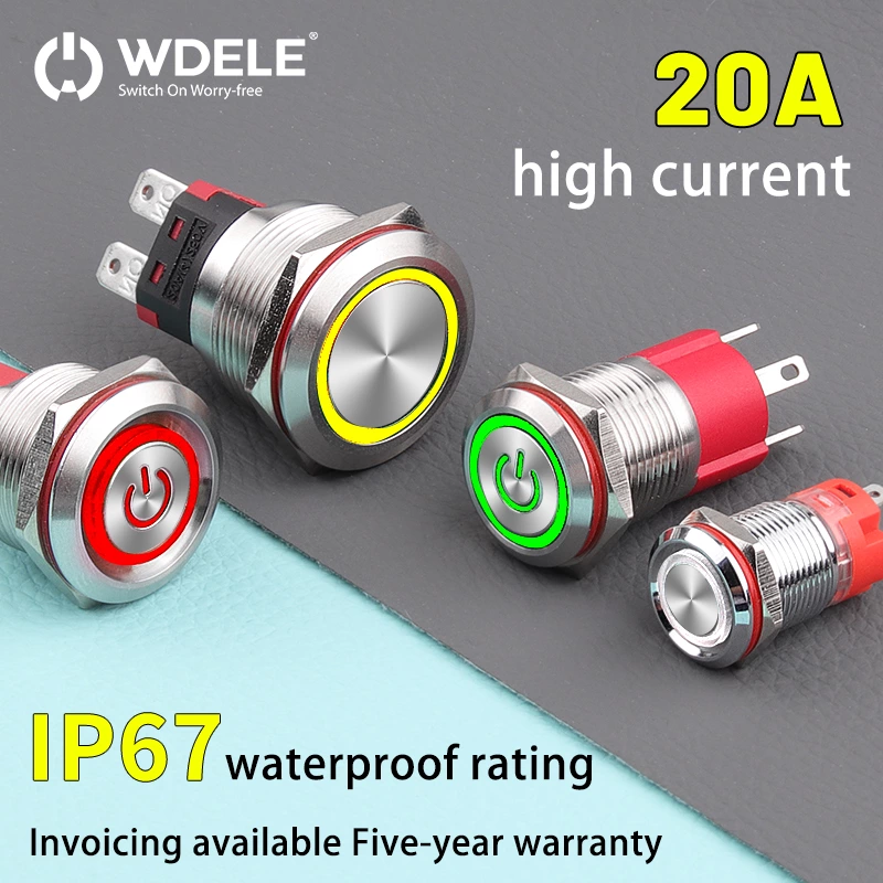 WD-D Series High Current Metal Pushbutton