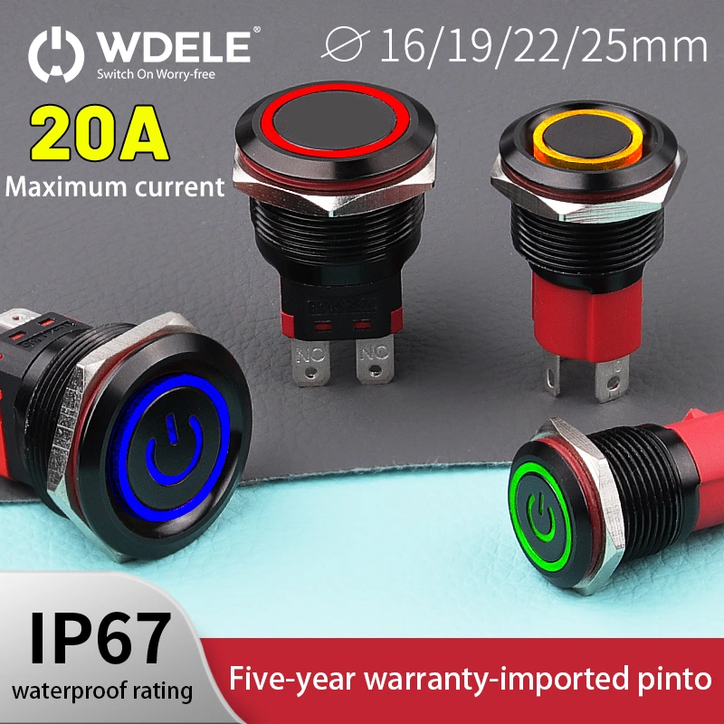 WD-D Series Oxidized Black High Current Metal Button