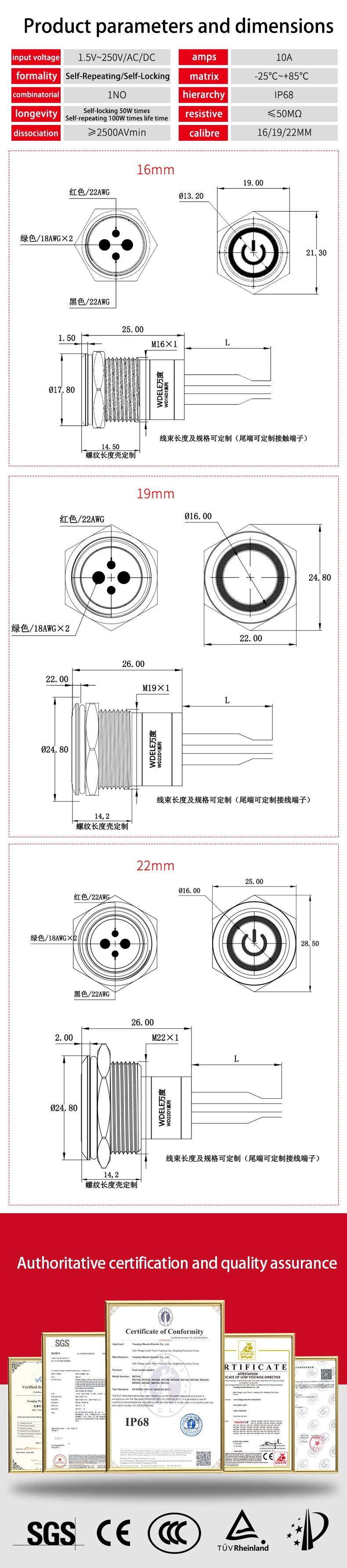 WD16/19/22D1 Gel-Filled Full Seal Model