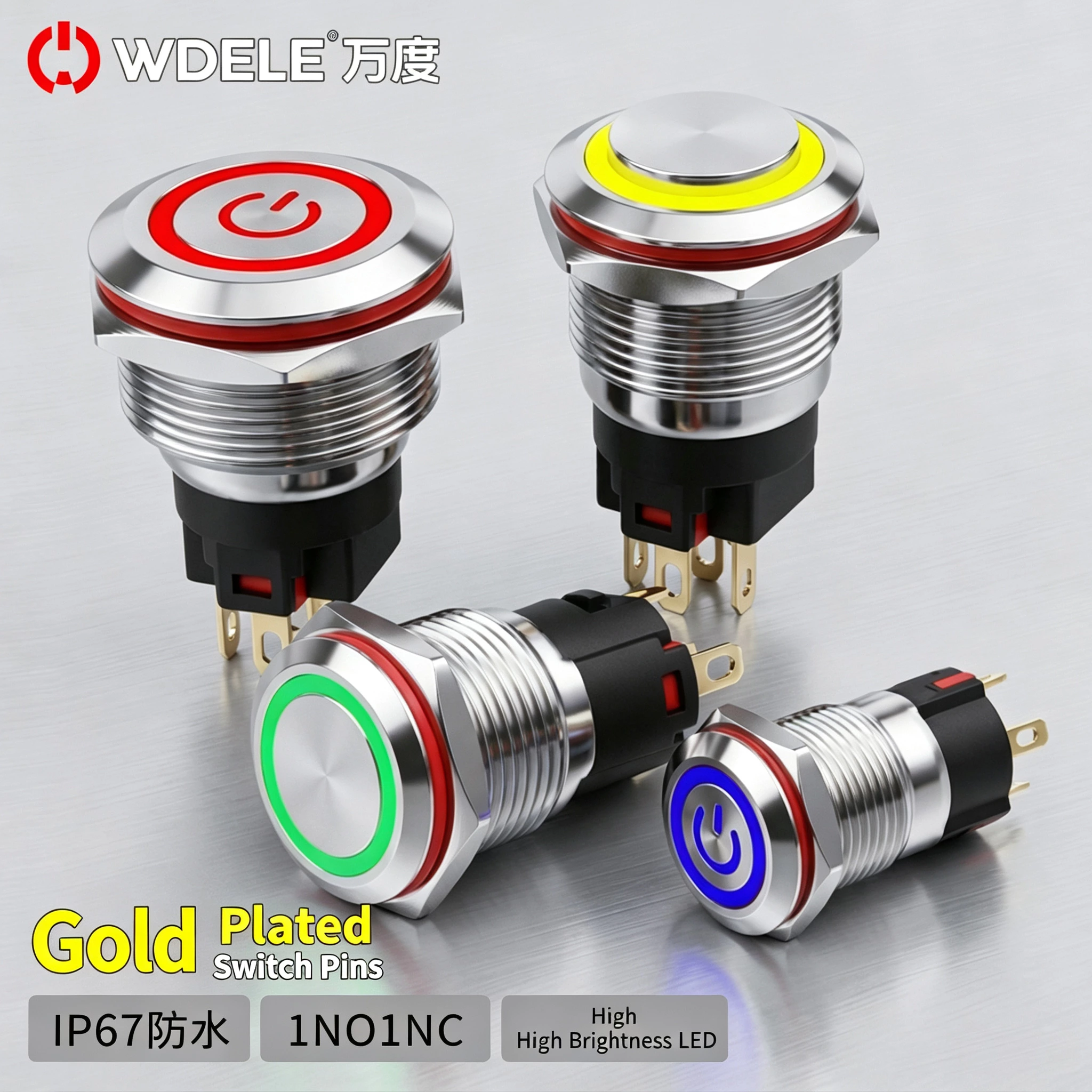 WD-A Series Metal Pushbutton Switches